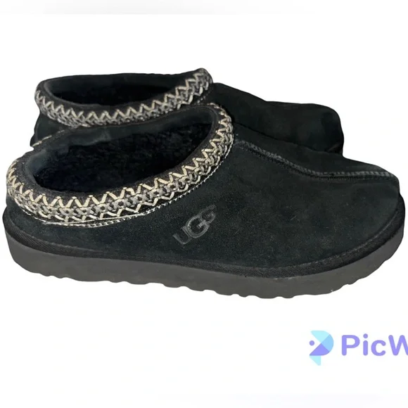 UGG Tasman 2 black leather Slipper/clogs - Picture 4 of 8